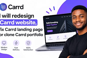 redesign carrd website fix carrd landing page or clone carrd portfolio