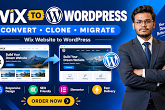 convert wix to wordpress or migrate any website to wordpress