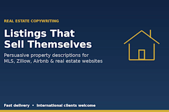 write compelling real estate listing descriptions