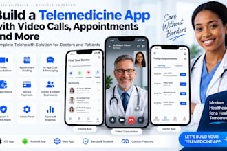 build telemedicine app with doctor patient video consultation and booking