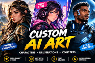create custom ai art, characters and illustration
