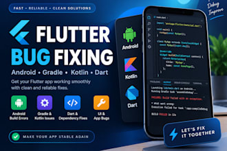 fix bugs and android build errors in your flutter app
