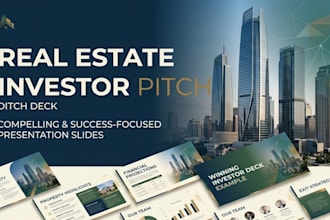 design real estate investor pitch deck and company profile