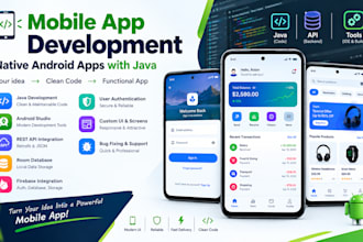 develop a native android app with java, API and firebase