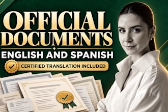 translate and certify official documents from spanish into english