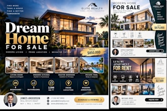 design an eye catching real estate property flyer