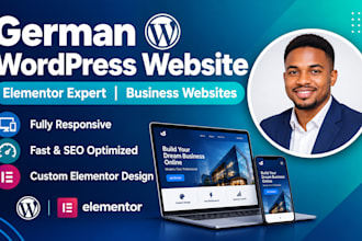 create german elementor web, german wordpress website, german business website