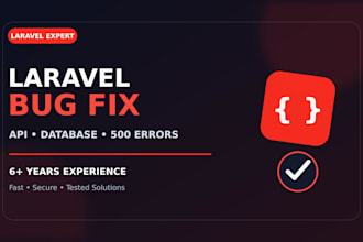 fix laravel bugs, API errors and database performance issues