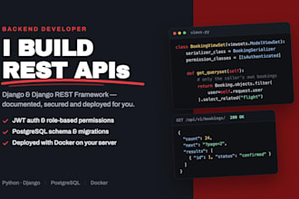 build a django rest API backend for your web or mobile app