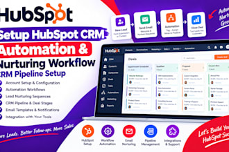 setup hubspot crm automation and hubspot workflow, hubspot crm pipeline