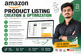 create and optimize product listings with SEO keywords