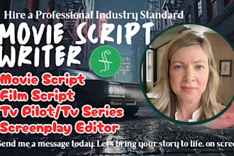 write movie script writing, edit and format screenplay film script writer