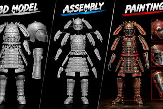 design custom 3d coslay props, armor, weapons and accessories