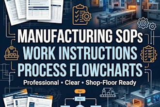 create professional manufacturing sops, work instructions and process flowcharts
