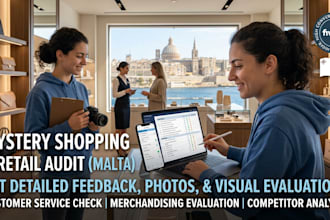 be your mystery shopper and conduct store audits in malta
