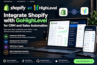 integrate shopify with gohighlevel ghl for crm and sales automation