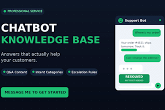 create ai chatbot knowledge bases and faq content