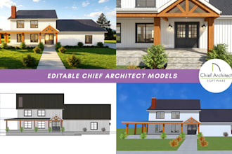 create floor plan and 3d model in chief architect