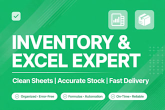 do accurate data entry, excel cleanup and inventory tracking