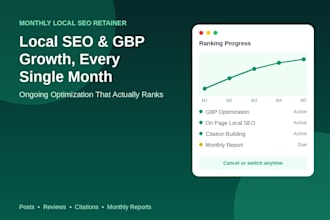 manage your local SEO and google business profile monthly