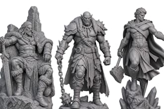 sculpt 3d miniature tabletop figurines 3d models dnd warhammer for 3d printing
