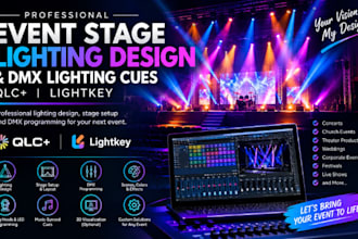 design event stage lighting design and program dmx lighting cues qlc lightkey