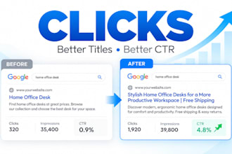 optimize search titles meta descriptions google CTR clicks and on page SEO