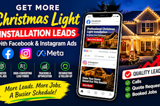 generate halloween and christmas lighting list with facebook and google ads