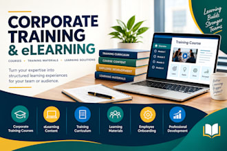 develop corporate training elearning courses and learning materials