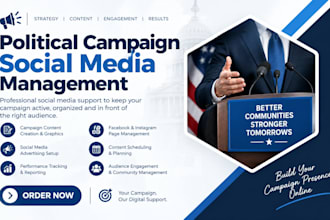 be your political campaign, election campaign, social media marketing manager