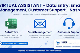 be your reliable virtual assistant for data entry and customer support
