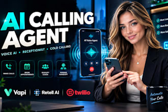 build ai calling agents ai voice agent, ai receptionist,ai cold calling ai agent