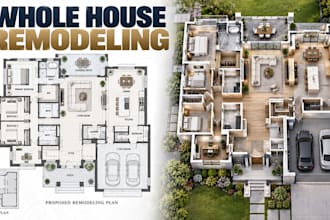 design whole house remodeling plans with detailed 3d design views