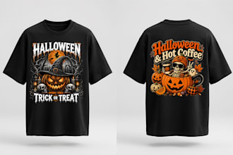 design trendy halloween t shirts for pod, etsy, and merch