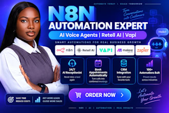 build custom ai automation n8n ai receptionist retell vapi ai agent n8n expert