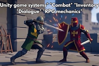 build unity game systems, combat, inventory, dialogue and rpg mechanics