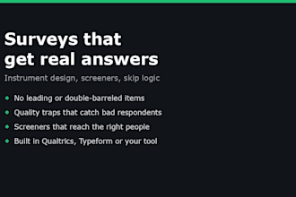 design a professional survey or questionnaire that gets usable answers