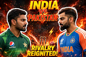 design viral cricket youtube thumbnail and match poster