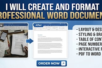 create and format professional word documents