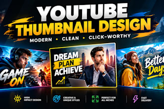 craete mindblowing thumbnais for your requirments