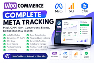 setup woocommerce meta tracking pixel, capi, conversion events, deduplication