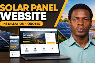 design solar panel installation website for solar companies