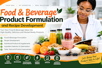 be your food recipe developer and product formulation expert