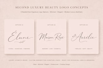 design aesthetic beauty brand logo, skincare label