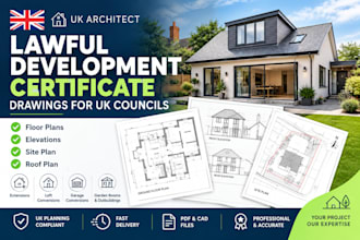 prepare lawful development certificate drawings for UK councils