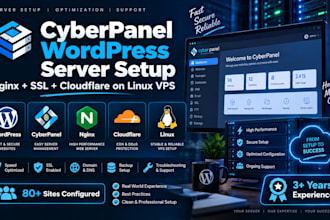 setup cyberpanel wordpress server on linux vps with nginx SSL and cloudflare
