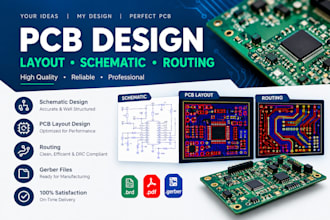 do pcb design pcb layout and circuit schematic and routing services