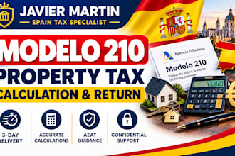 calculate and prepare spanish non resident property tax and modelo 210 return