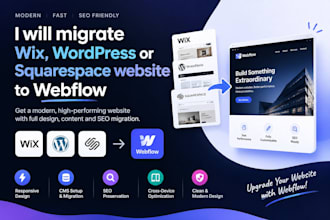 migrate wix, wordpress or squarespace website to webflow