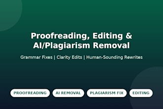proofread, edit, and remove ai plagiarism from your content